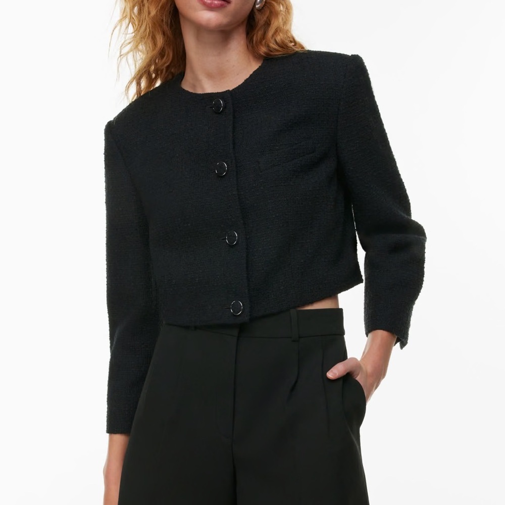Aritzia Babaton ‘Acquire’ Black Cropped Jacket